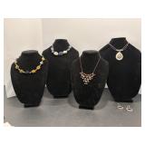 Costume Necklaces (1) With Matching Earrings