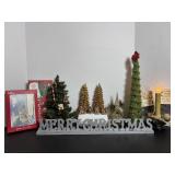 Christmas decor - crocheted tree, cards, Vtg ...