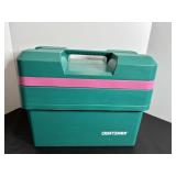 Craftsman sewing box with thread, buttons, r....