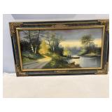 Painting by LaRue named Lone Hunter 32.5"W x ...