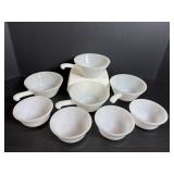 Vtg Anchor Hocking Fire King white milk ...