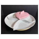 Vtg MCM lazy susan relish tray California....