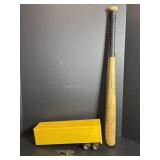 Louisville Slugger wood bat, Ertl truck trailer...