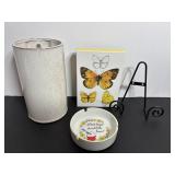 Urban farm girl ceramic hanging pot...