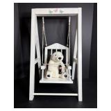 Coke bear (mini) & Wooden swing 22" H