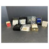 Pierced earrings & Cameo pin in original boxes