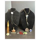 (2)  Bolo ties & misc