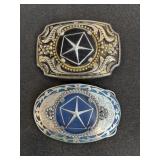 Vtg Chrysler belt buckles