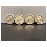 (4) 1964 Silver USA Washington Quarters-D