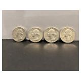 (4) 1964 Silver USA Washington Quarters-D
