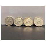 (4) 1964 Silver USA Washington Quarters-D