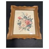 Antique Lithograph framed 1950 E. Serton Rose..