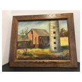 Vtg Oil Painting signed Mary E Wyskup...