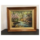 Vtg Oil Painting signed Mary E Wyskup...