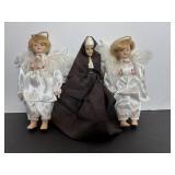Nun & Angel dolls 9"