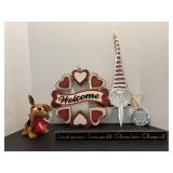 Gnome, Heart Welcome Sign, Ornament..