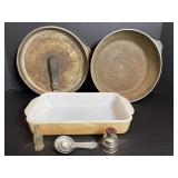 Vtg Fire King 2 qt. dish & misc.