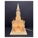 Lighted plastic musical church