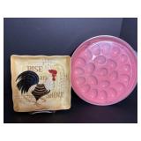 Rise an Shine decorative plate & deviled..