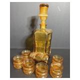 Vtg Deposes Bessie decanter Italy Amber car & ..