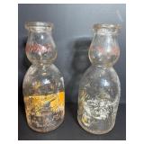 Vtg Mullers Rockford Pioneer Dairy glass,,