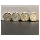 1960, 1961, 1962 & 1963 Silver USA Washington..