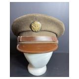 Vtg U.S. Army wool WWII visor cap