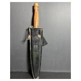 Vtg Dagger & Sheath 12" blade