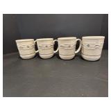 Longaberger blue coffee mugs (4)