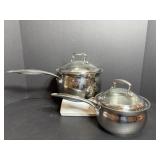 Belgique 2 & 3 qt stainless steel pans...