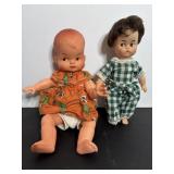 Vtg Plastic dolls made in Hong Kong 10"H &...