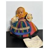 Vtg Miniture made in Poland doll 3"H