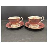 (2) Royal Stafford bone china cups & saucers...