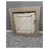 Wood framed metal ceiling tiles 29.5" square