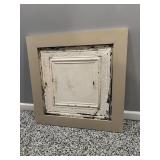 Wood framed metal ceiling tiles 29.5" square
