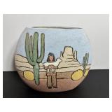 Southwest art pottery vase 8.5"H