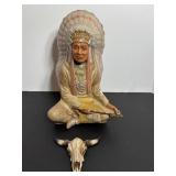 Native American Indian statue 12.5"H & ...