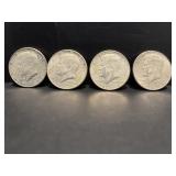 (4) 1964 Kennedy silver half dollars D mint mark