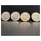 (4) 1964 Kennedy silver half dollars D mint mark