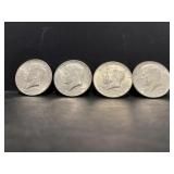 (4) 1964 Kennedy silver half dollars D mint mark