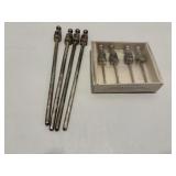 Silver Plated Jeweled Drink Stick & Olive Picks