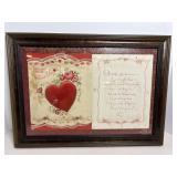Vintage Framed Valentine Card