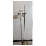60" Vintage Floor Lamp with Etched Shade