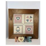 Quilted Wall Hanging 22"x22" & Misc