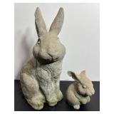 Cement Bunnies 14"H & 5.5"H