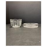 Mikasa Crystal Candy Dish & Crystal Bottle Coaster