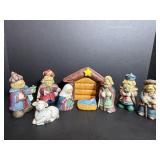 Ceramic Nativity Set 5"H