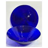 Vintage 13"Dia Ribbed Bowl & Platter14.5" Dia