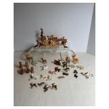 Vintage Plastic & Resin Deer & Wood Figures