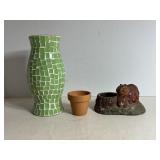 Vintage Snail Planter & Misc